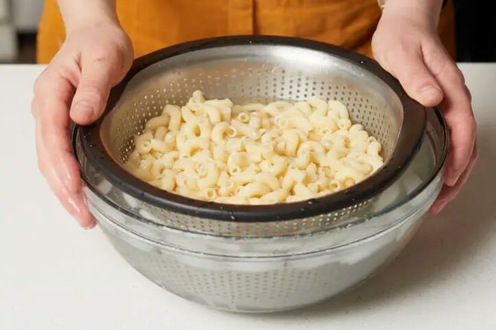 مرحله-3 طرز تهیه سالاد ماکاونی با تن ماهی و پیاز (مرحله به مرحله با عکس)