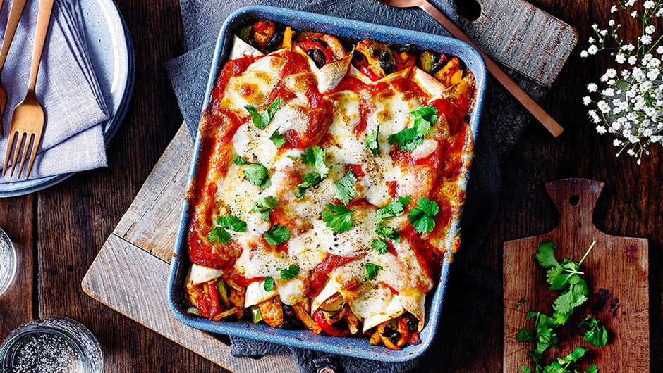 انچیلادا مرغ مکزیکی