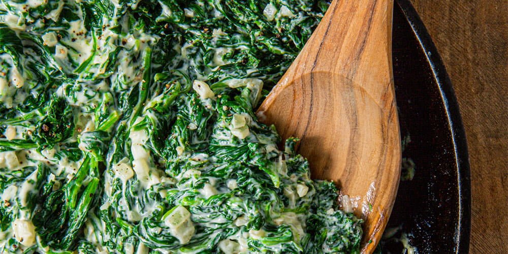 بورانی اسفناج خامه ای