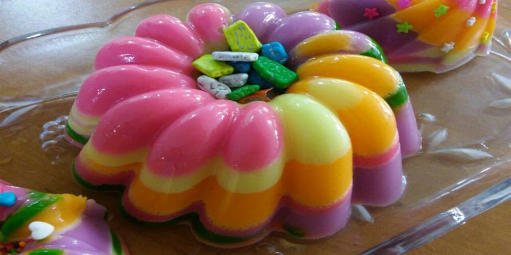 طرز تهیه ژله بستنی چند رنگ