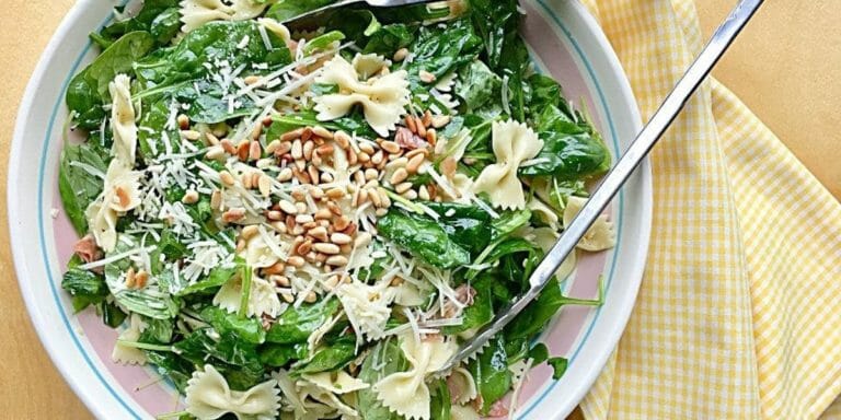 طرز تهیه پاستا اسفناج و پارمسان