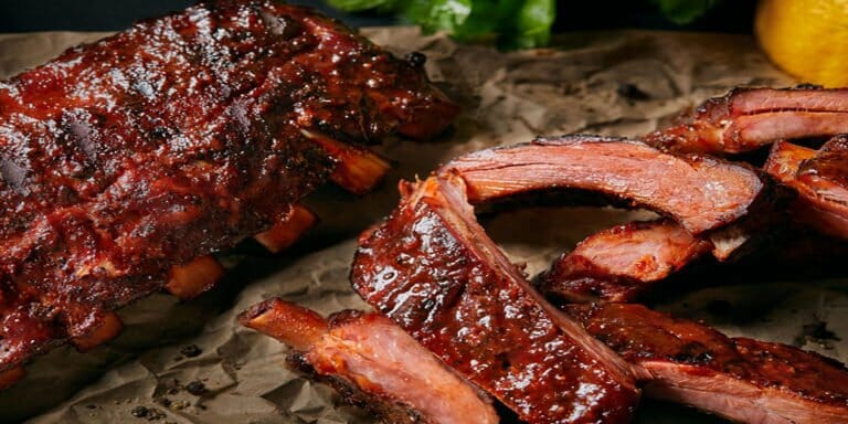 کباب دنده مرینت شده با کیوی