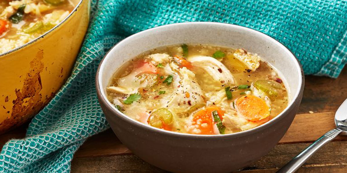 سوپ مرغ کتو