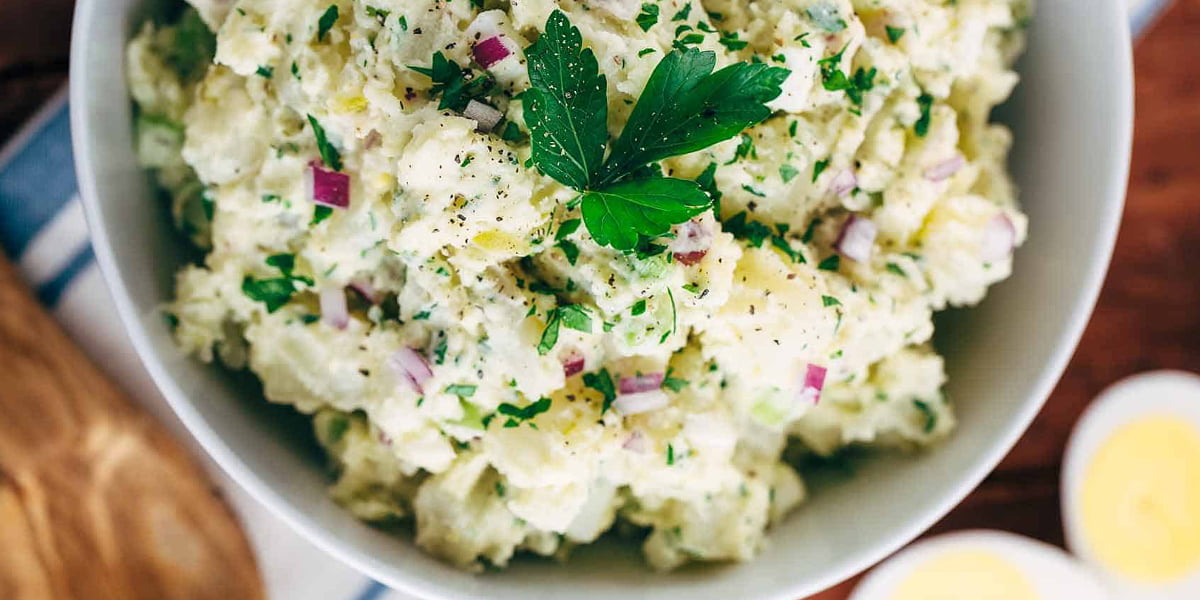 سالاد سیب زمینی با ماست