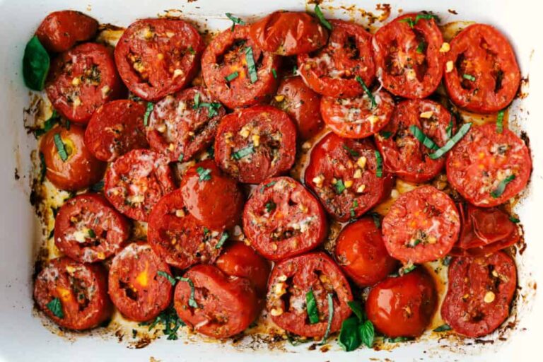 گوجه فرنگی با سس پستو