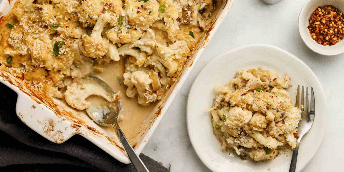 طرز تهیه کاسرول گل کلم