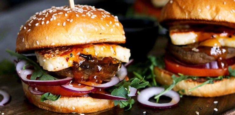 برگر با پنیر کبابی