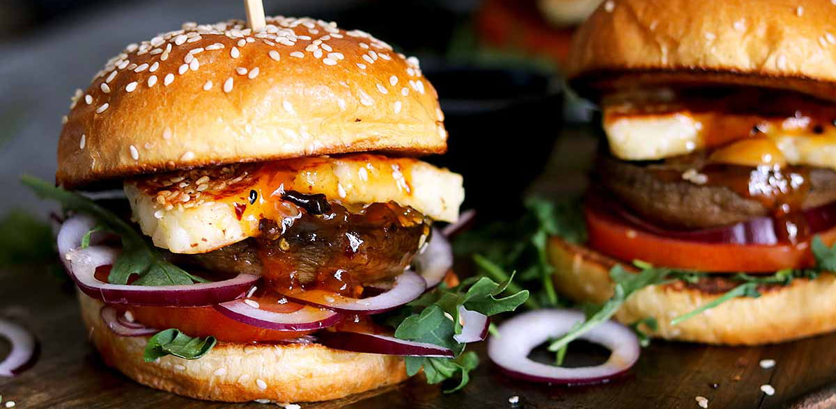 برگر با پنیر کبابی