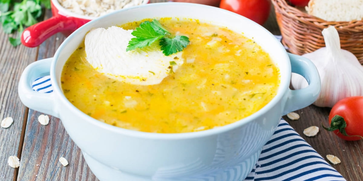 طرز تهیه سوپ جو پرک با مرغ