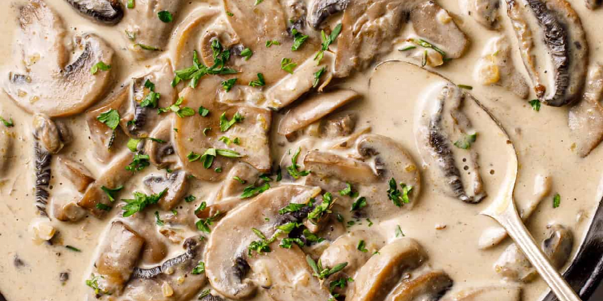 سس قارچ برای همبرگر