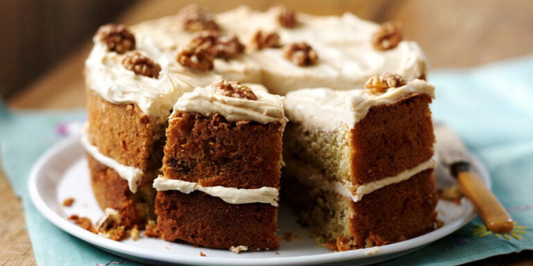 کیک قهوه و گردو