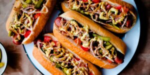 طرز تهیه هات داگ با قارچ و پنیر