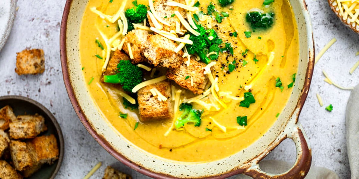 طرز تهیه سوپ کلم بروکلی گیاهی