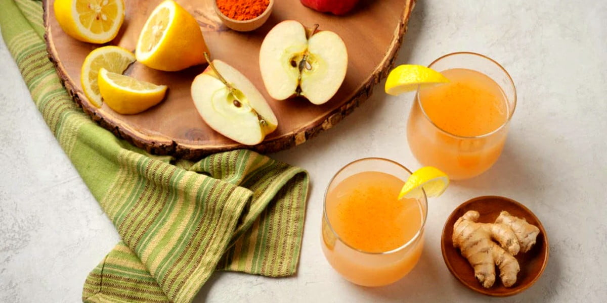 طرز تهیه آب سیب و زنجبیل