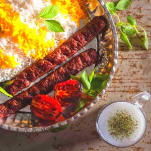 چلوکباب کوبیده