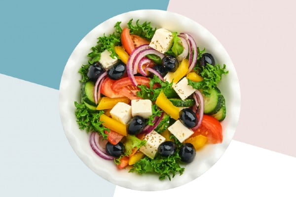 نمونه سادهای از اجزای تشکیل دهنده یک وعده از رژیم مدیترانهای