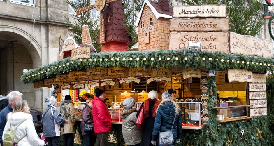 درسدن آلمان شهر غذاهای خیابانی از آسیا و اروپا