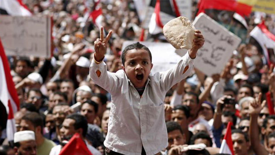اعتراضات به وضعیت نان در مصر 