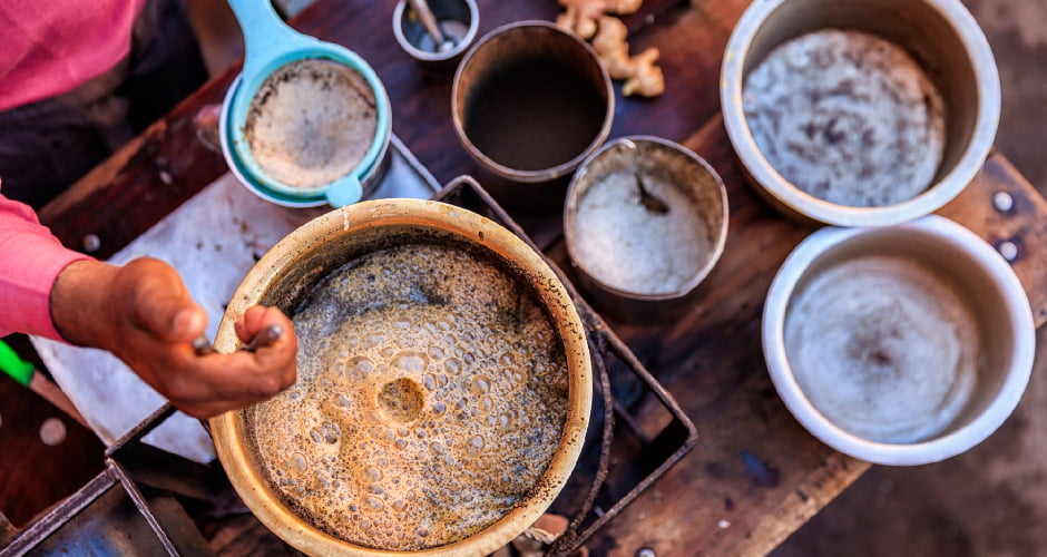 چای ماسالای هندی در قابلمه