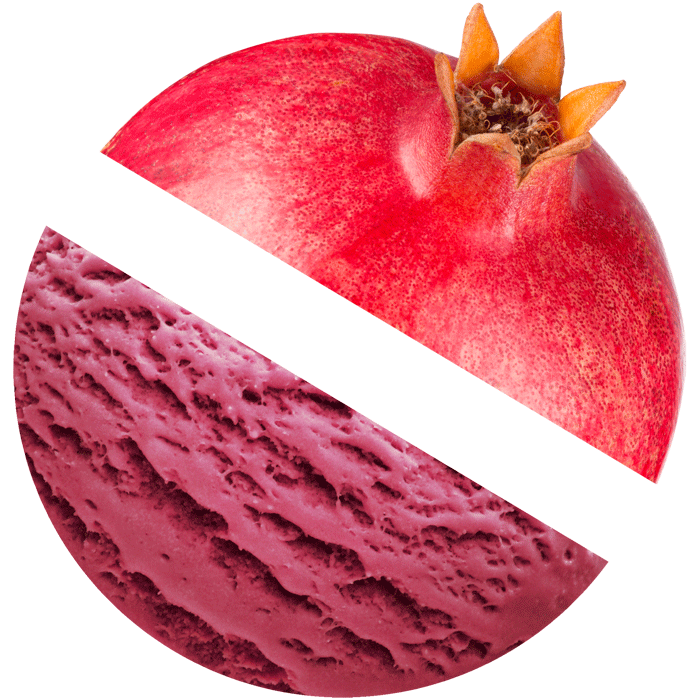 Pomegranate ice cream