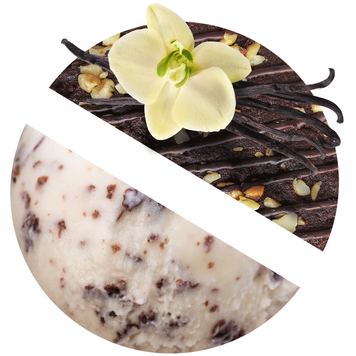 Vanilla with Brownie Cake ice cream Vanilla with Brownie Cake ice cream