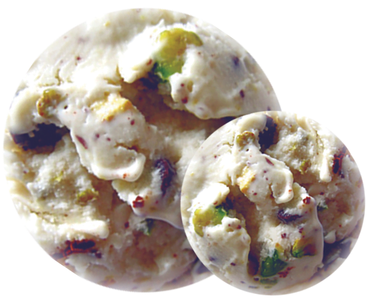 بستنی وانیلی با پسته